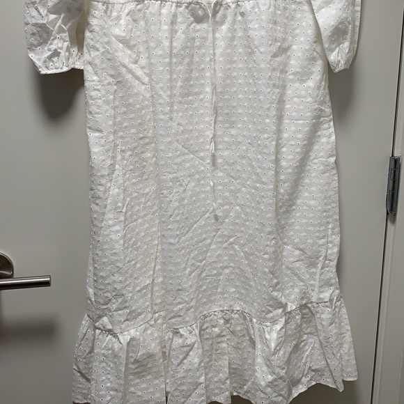 Zara openwork embroidered eyelet white dress S - Picture 11 of 16